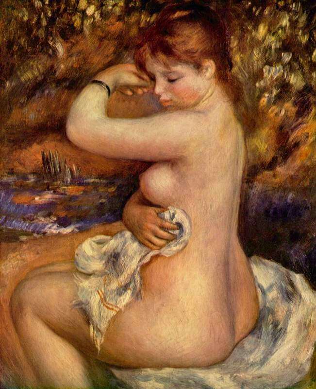 After the Bath - by Pierre-Auguste Renoir