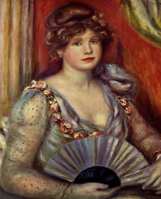 Lady with a Fan - by Pierre-Auguste Renoir