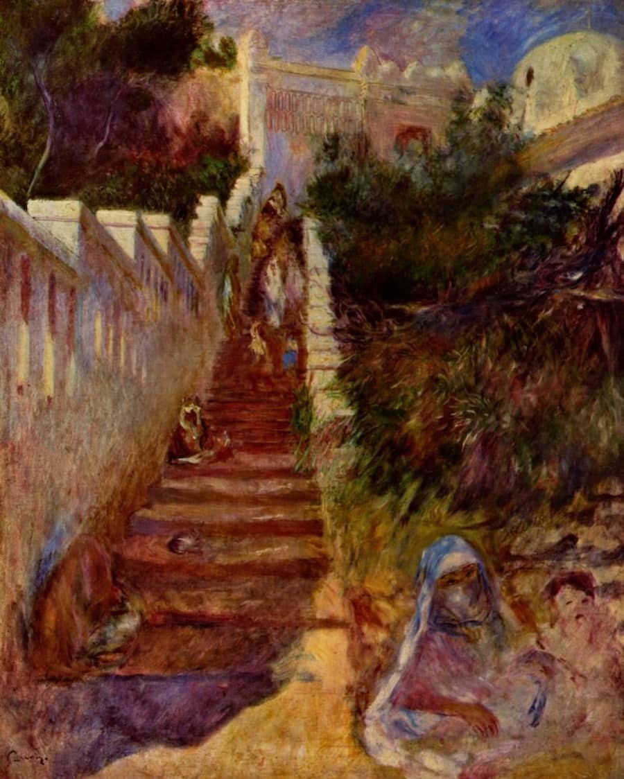 The Stairway, Algiers - by Pierre-Auguste Renoir