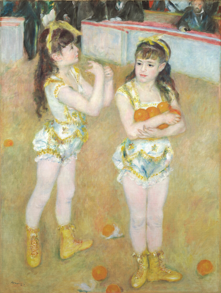 Acrobats at the Cirque Fernando  - by Pierre-Auguste Renoir
