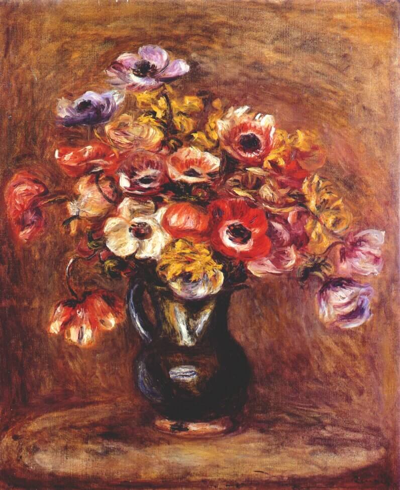 Anemones - by Pierre-Auguste Renoir