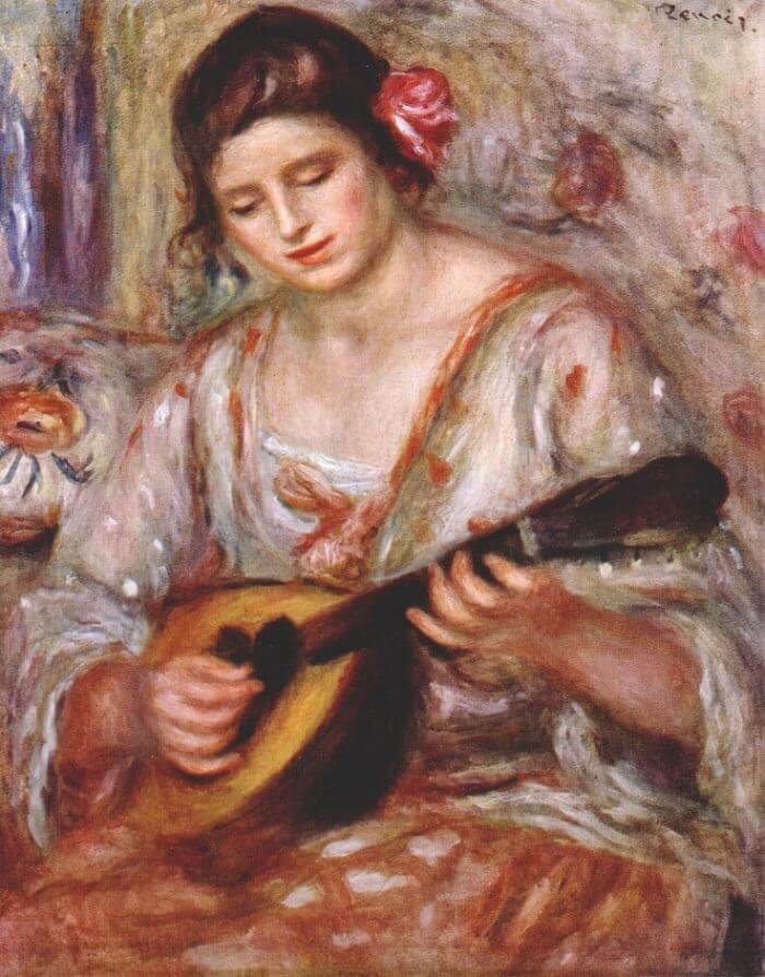 Girl with a Mandolin - by Pierre-Auguste Renoir