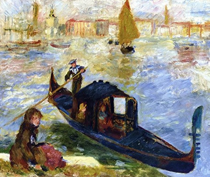 Gondola Venice, 1882 - by Pierre-Auguste Renoir