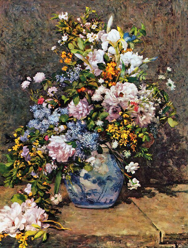 Spring Bouquet - by Pierre-Auguste Renoir