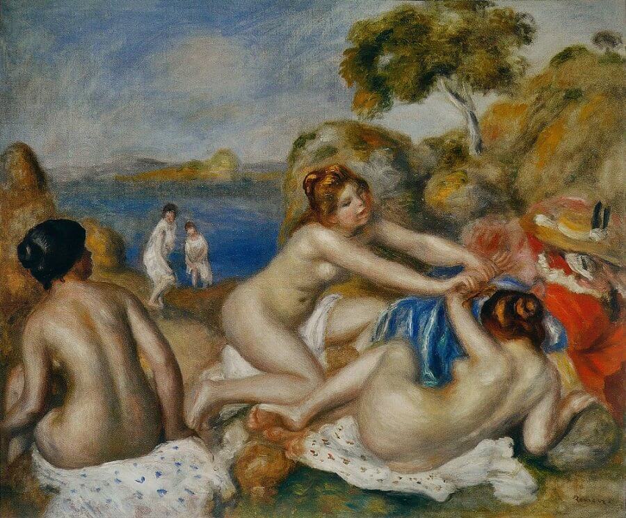 Three Bathers - by Pierre-Auguste Renoir