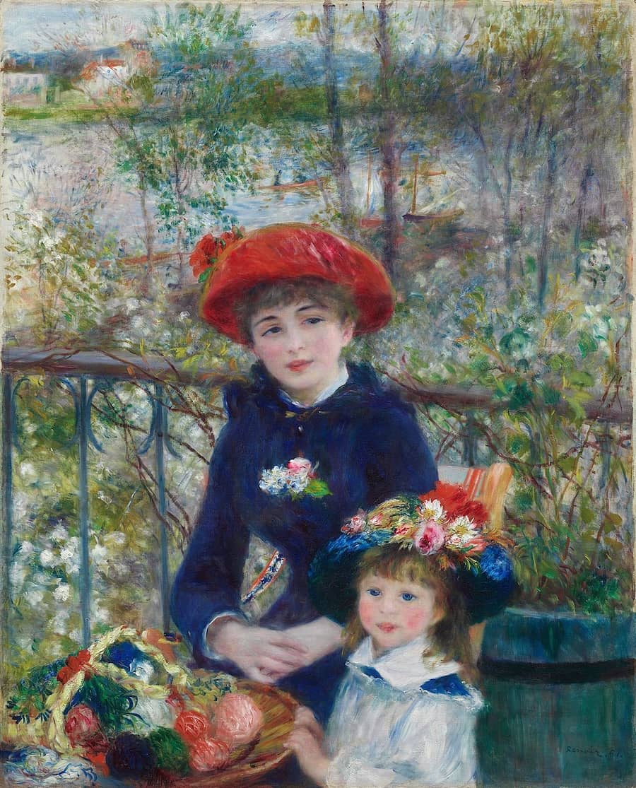 Two Sisters - by Pierre-Auguste Renoir