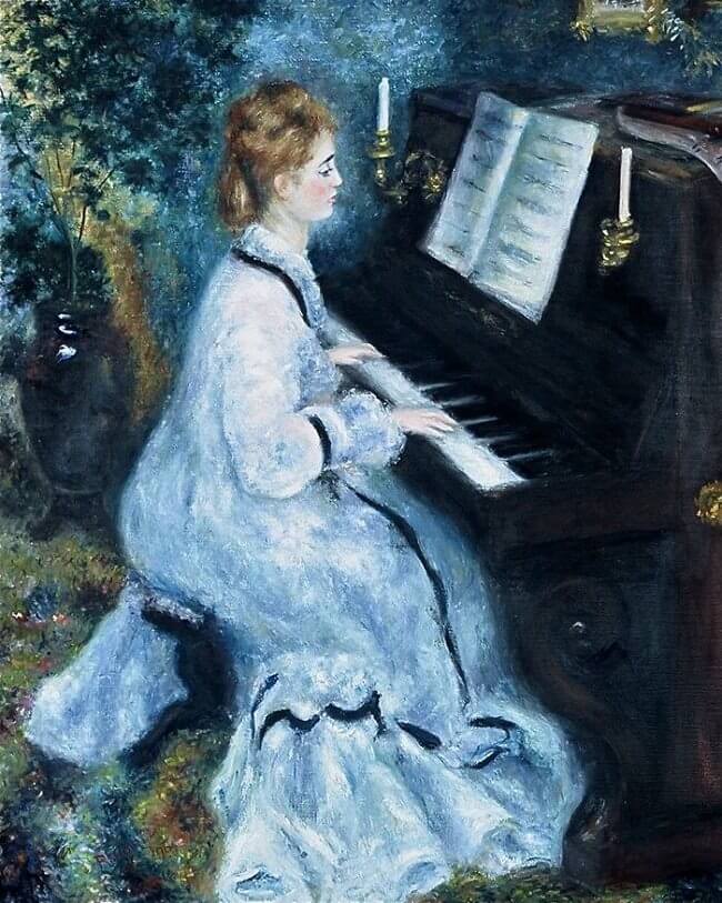 Woman at the Piano - by Pierre-Auguste Renoir