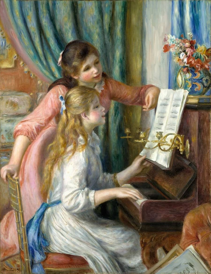 Young Girls at the Piano - by Pierre-Auguste Renoir
