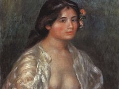 Gabrielle with Open Blouse by Pierre-Auguste Renoir
