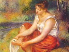 Girl Wiping her Feet by Pierre-Auguste Renoir